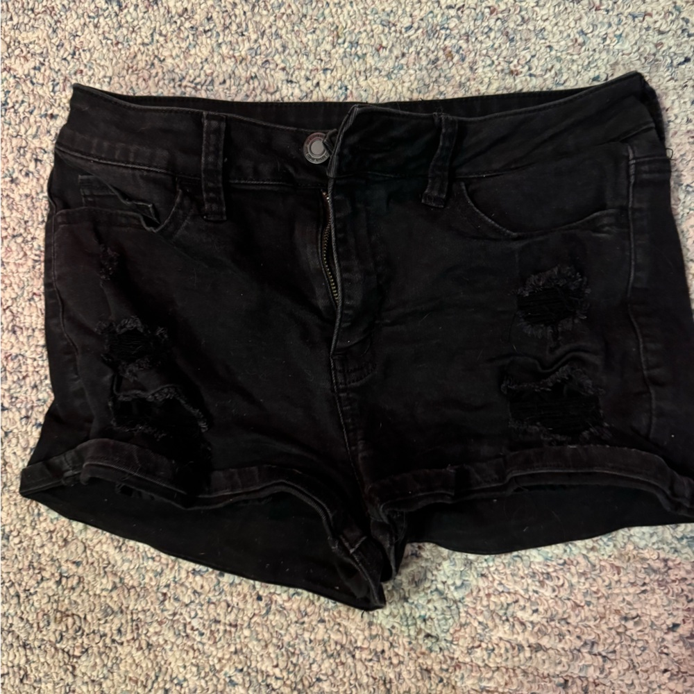 High rise shorts black